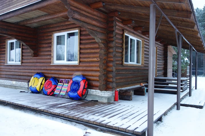 Cozy house with a fireplace Cowberry for the whole family