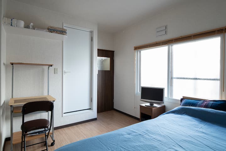 ＃105.  Comfortable Private Studio. Best room for business trips with washing machine