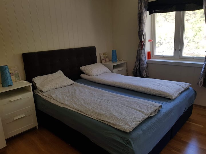 Majstorska spavaća soba s bračnim krevetom.