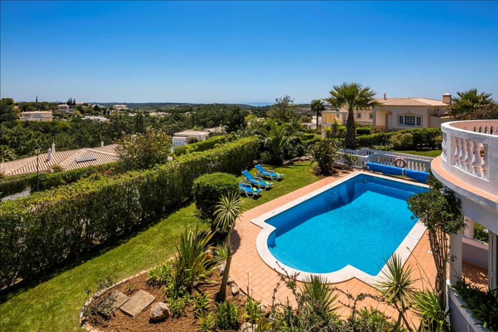 Terrace view over pool