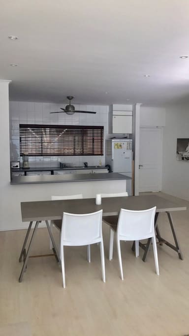 Dining room and kitchen