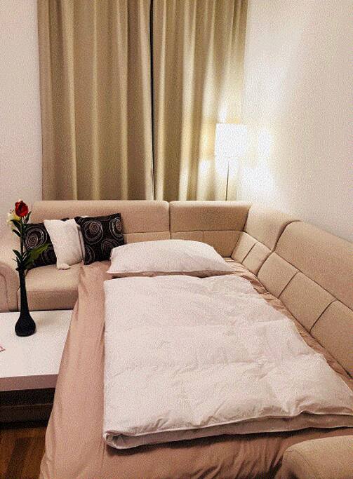 The Sofa can be turned into a cosy bed