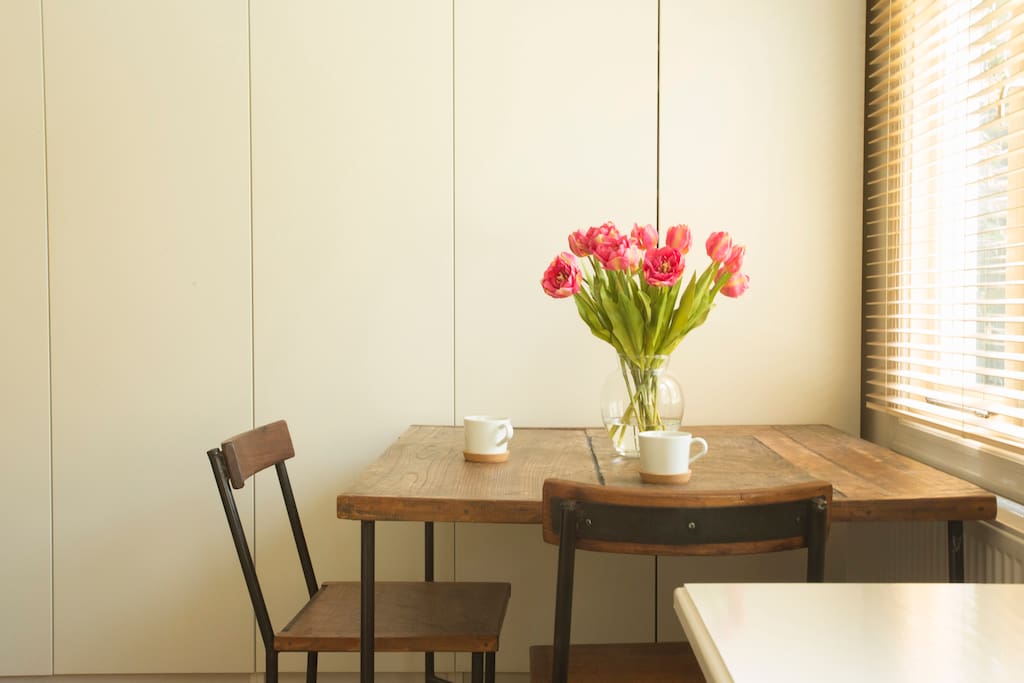 table and two chairs
