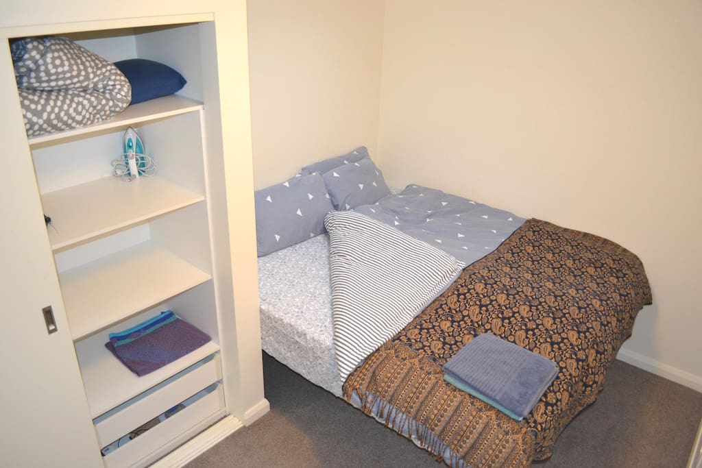 The Bedroom also features a remote controlled skylight and plenty of cupboard space.
