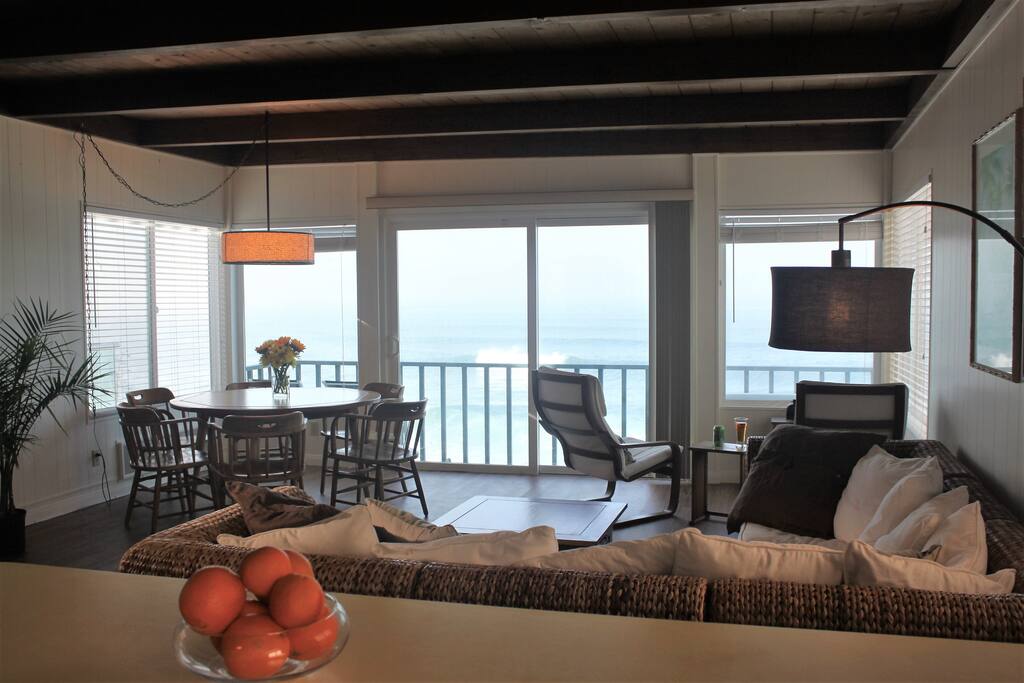 Cook dinner while enjoying the view of the ocean