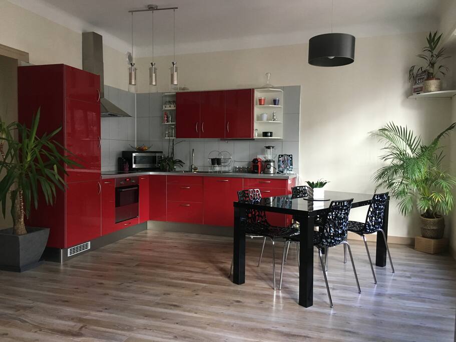 Cuisine ouverte lumineuse