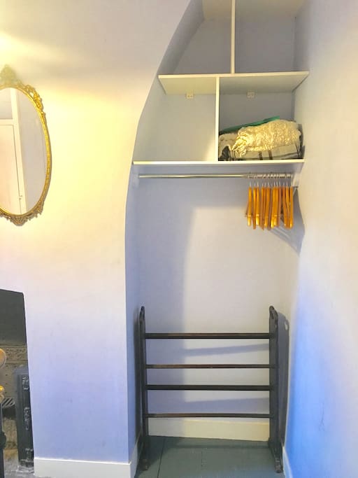 Plenty of hanging and cupboard space in the room!