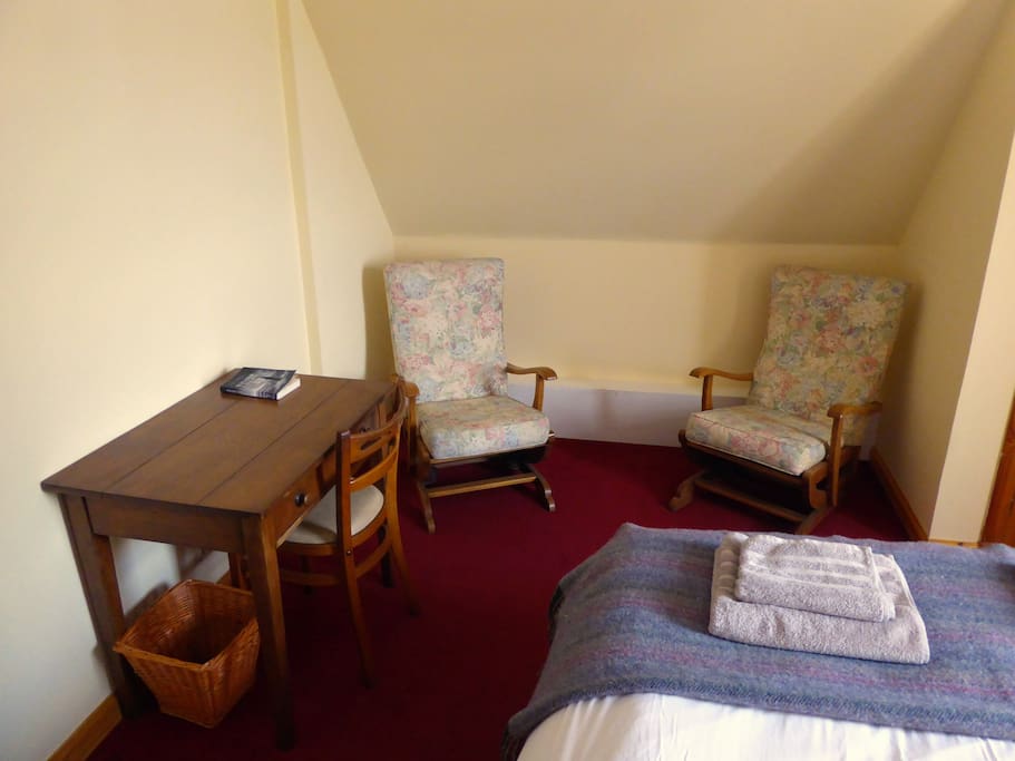 Vintage rocking chairs, desk and chair