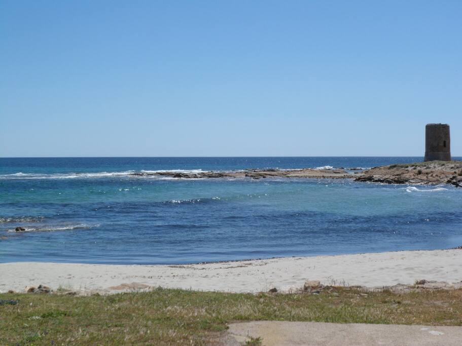View of the beach from the front door