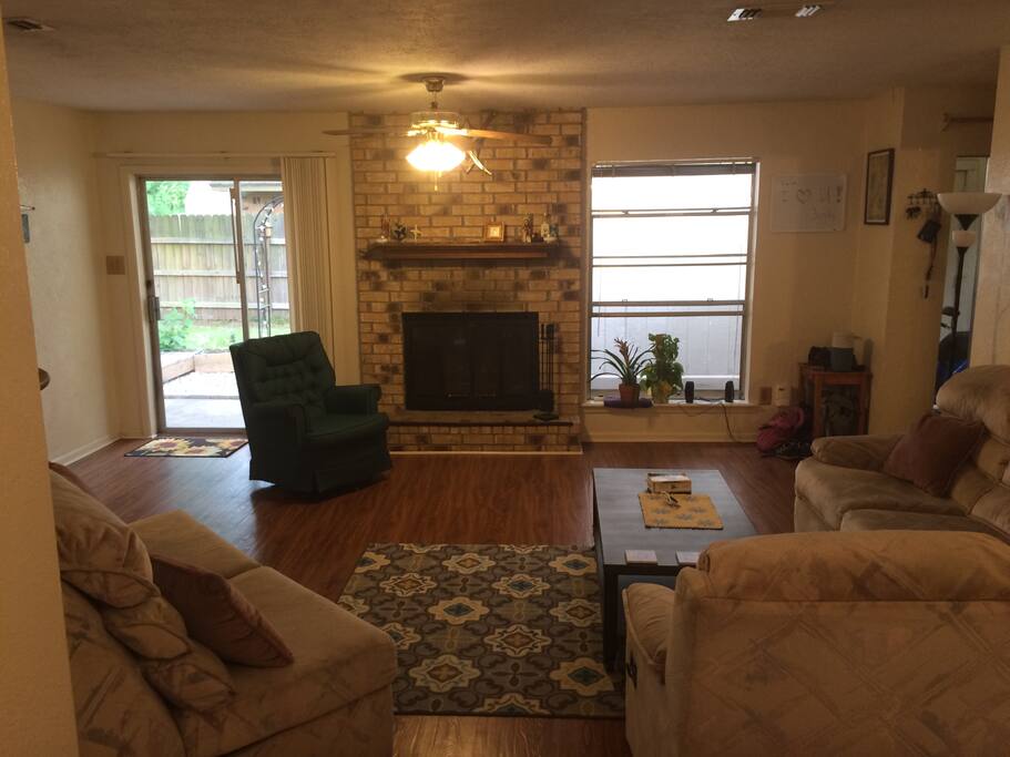 Living room as seen from dining area.