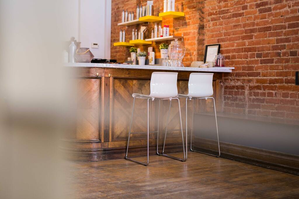 Private Bar with brand new marble top.