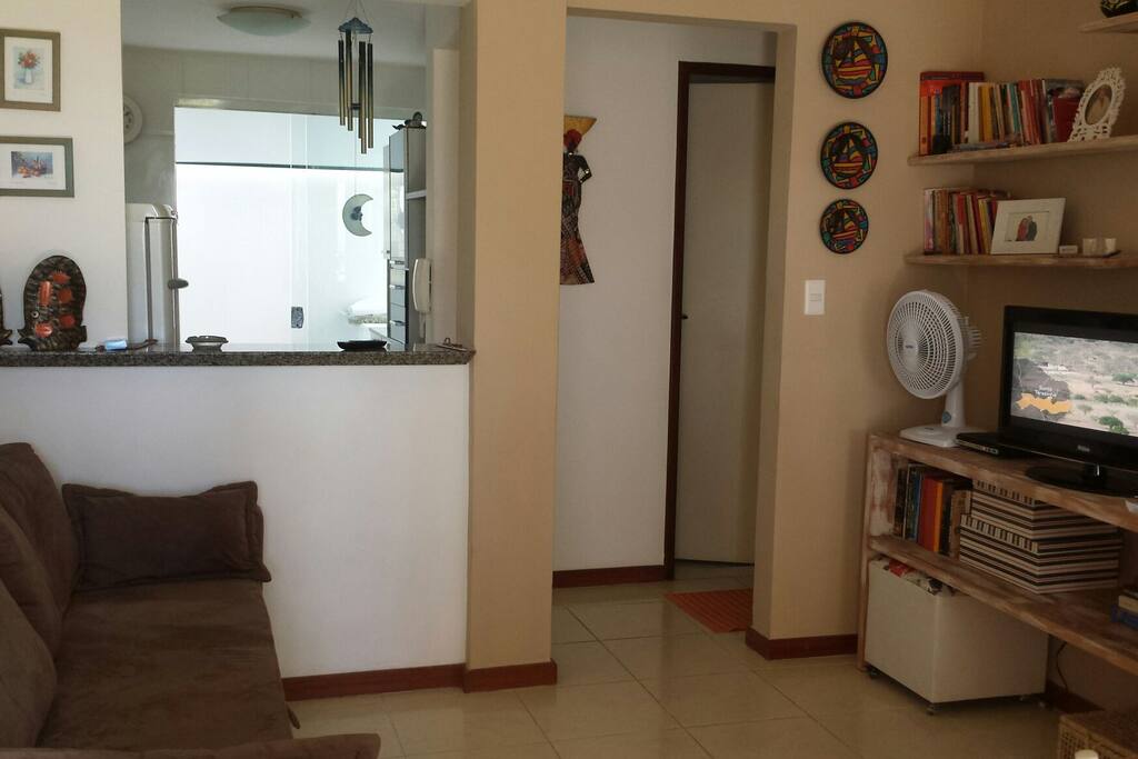 sala com sofà cama