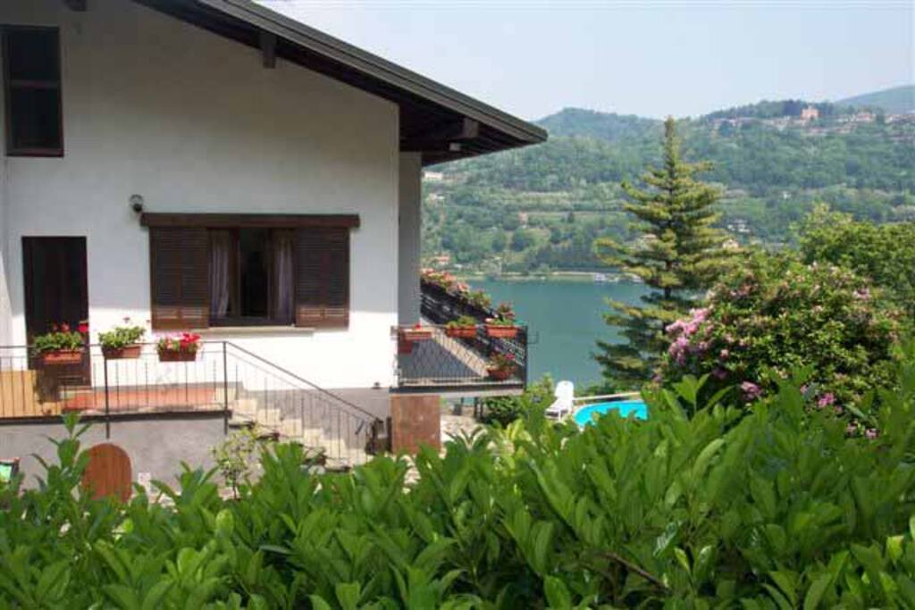 Villa with lake views.