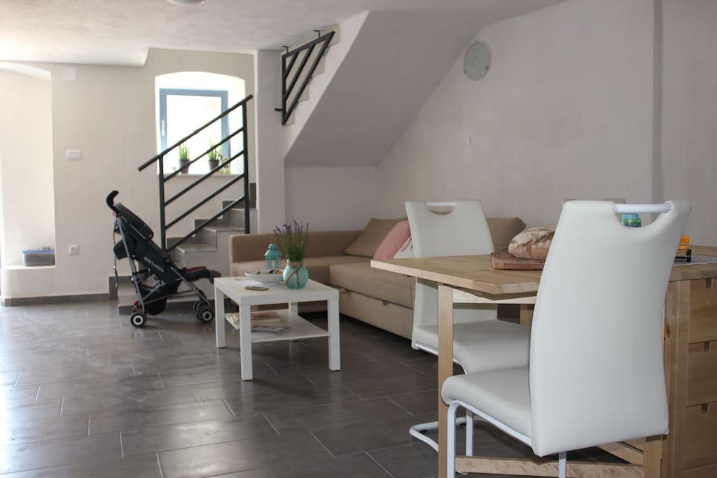 Lounge area with LCD TV