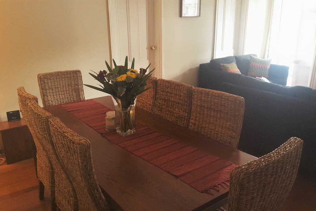 The dining area