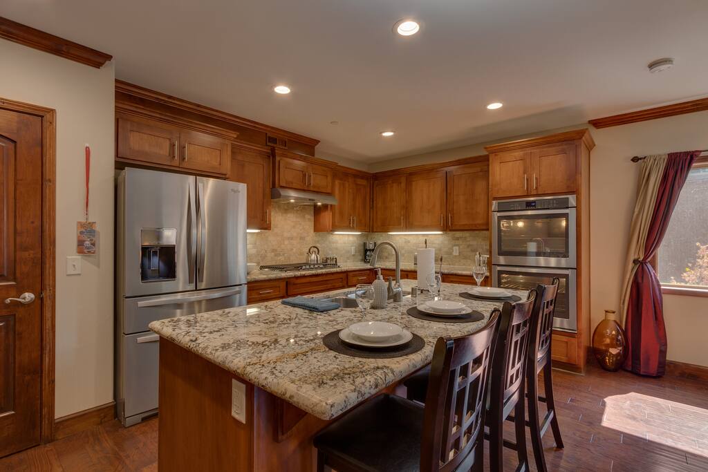 Gourmet kitchen with high end appliances