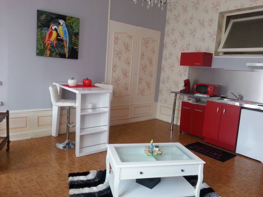 CUISINE ÉQUIPÉE & ESPACE DE VIE BEAU VOLUME