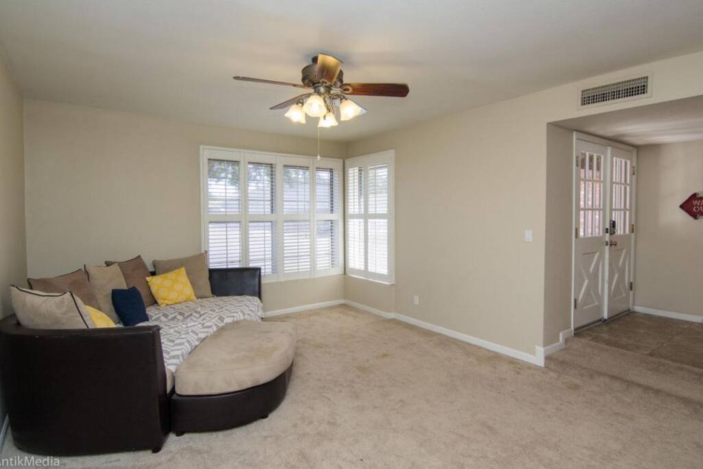 Living room! Large comfortable couch!
