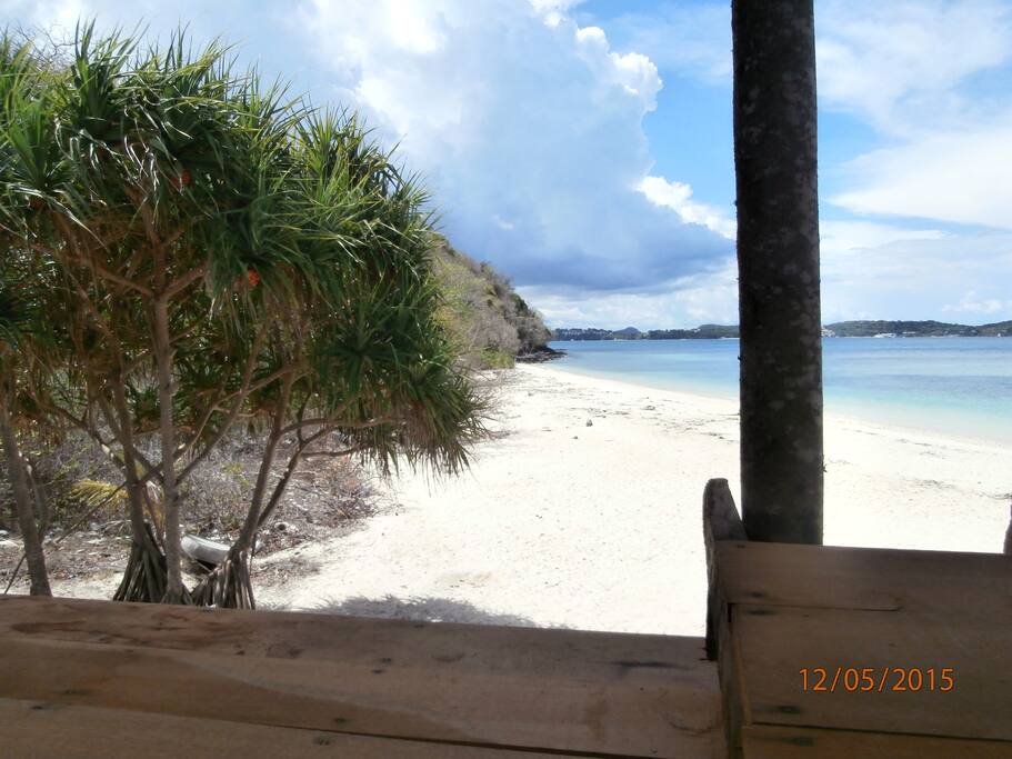Our beach hut on Lone Island