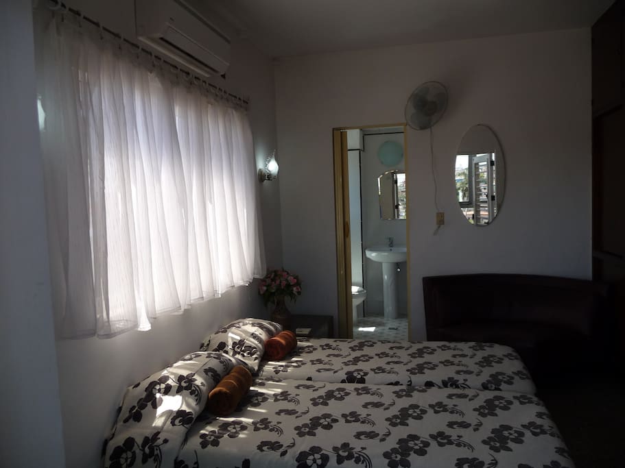 Comfortable twin beds