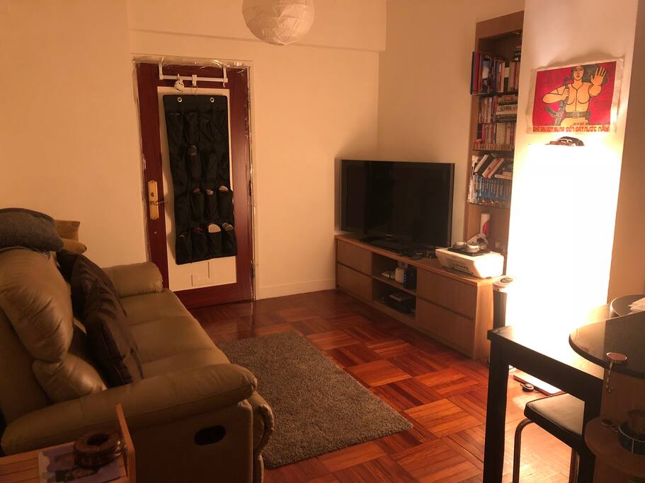 Open plan living room and kitchen