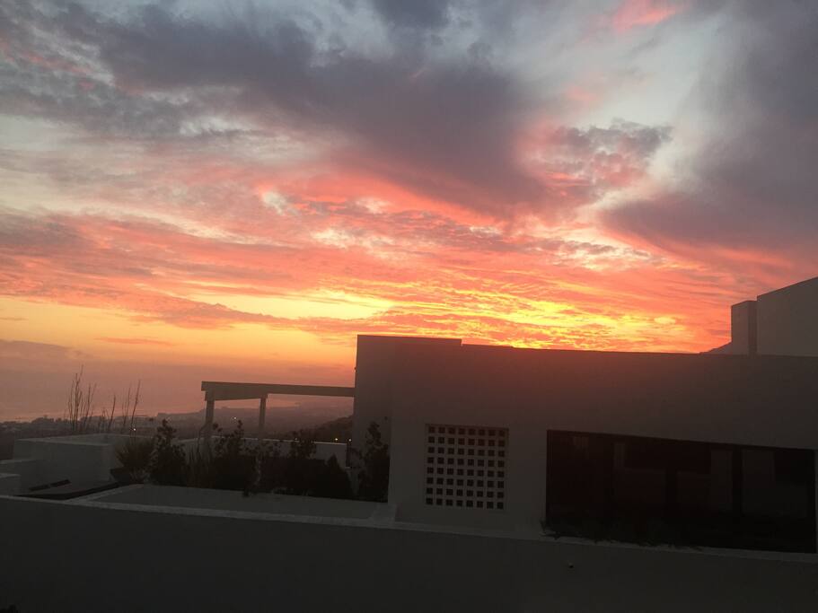 Sunshine in apartment terrace