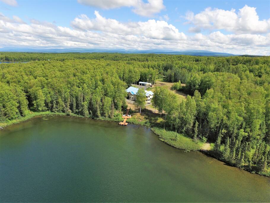 Aerial view from lake