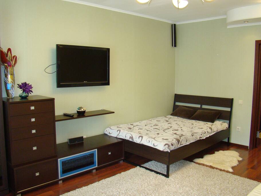 Double-bed in the living room