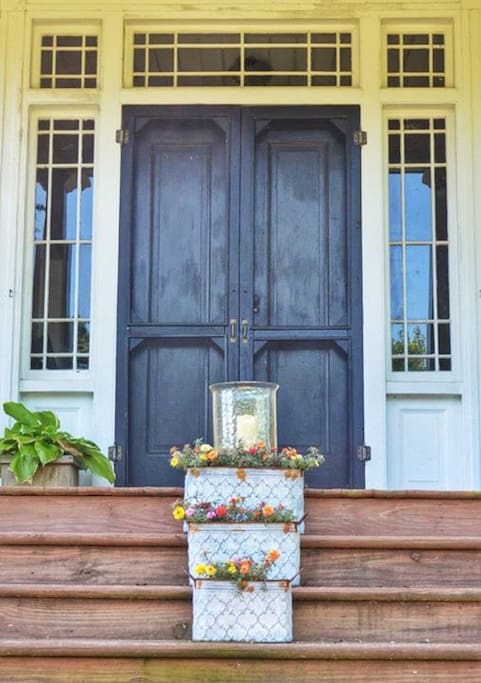 The Thompson House (main house) front door