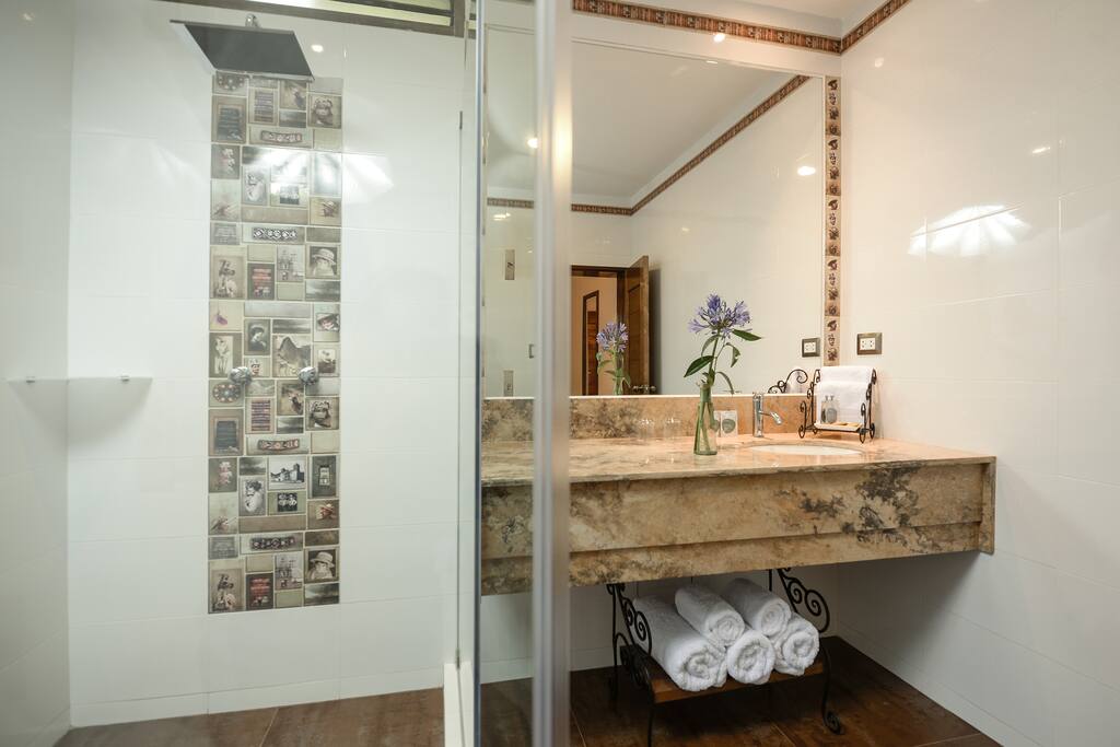 Private room with marble countes