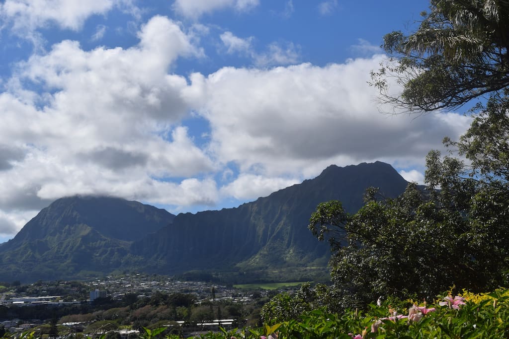 View of the Koolau mountains from the property