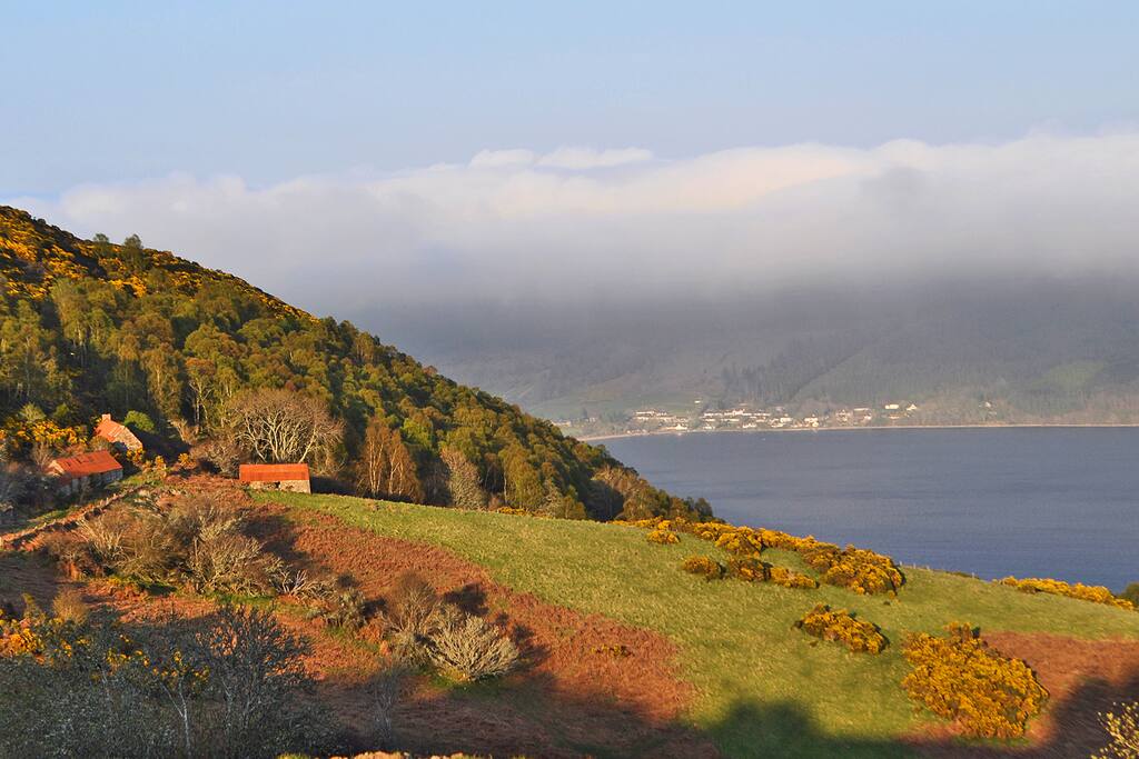The views to Achcullin and Dores from the Bedroom…