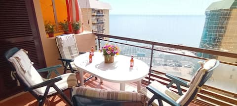 Successful Airbnb property: Pirámides Beach Fuengirola Terrace First Line in Fuengirola