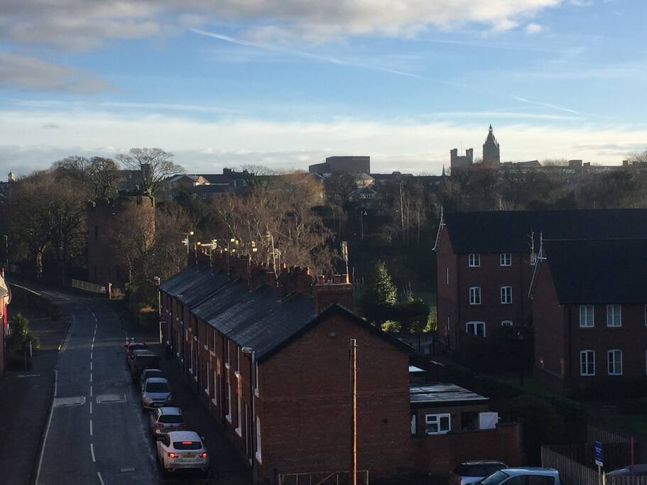Views of the cathedral and city walls