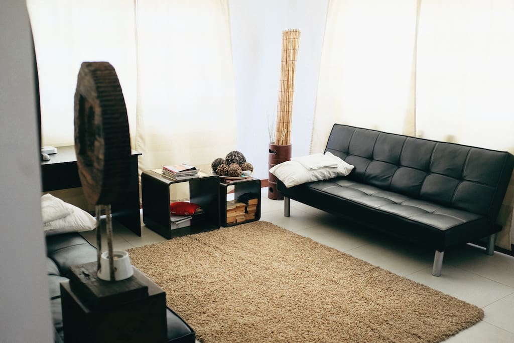 Our living room is also airconditioned for 5 or more guests