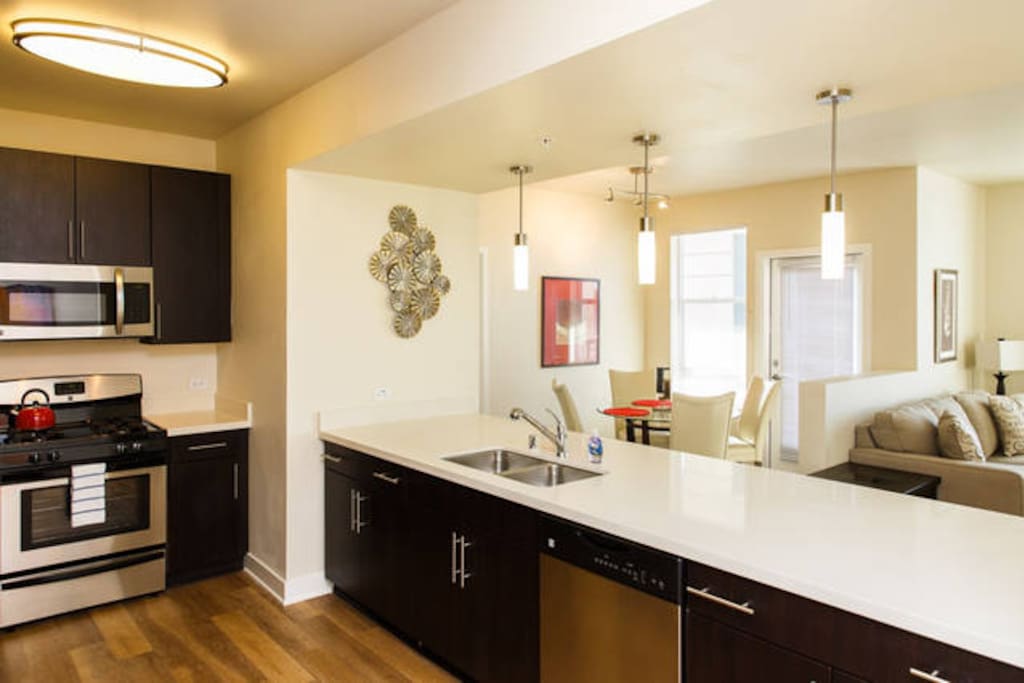 kitchen and dining room