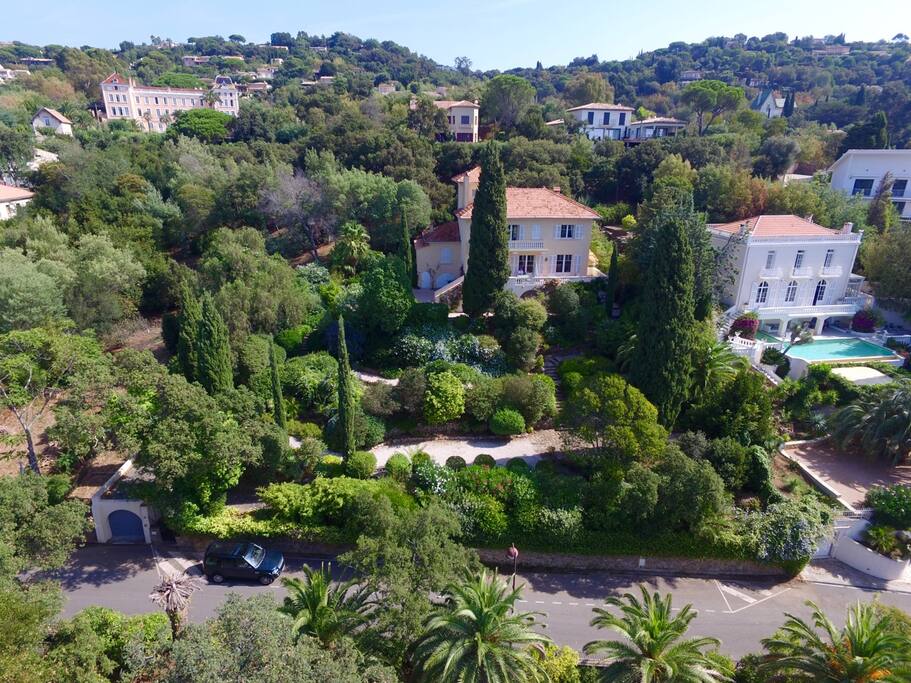 The property, aerial view