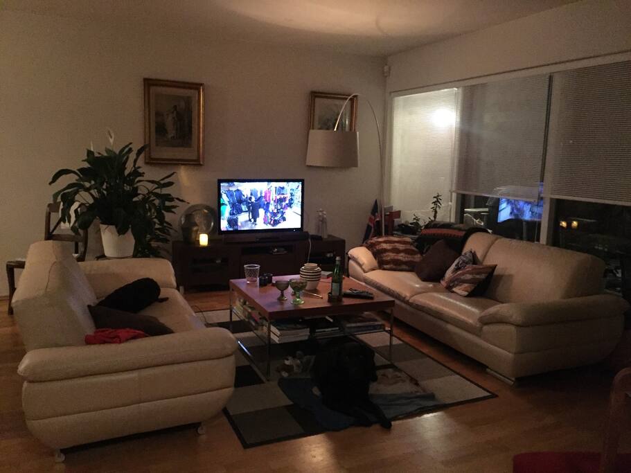 Living room, with cable TV