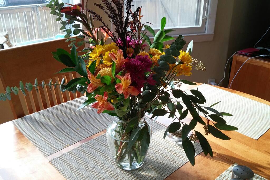 Sunny dining table