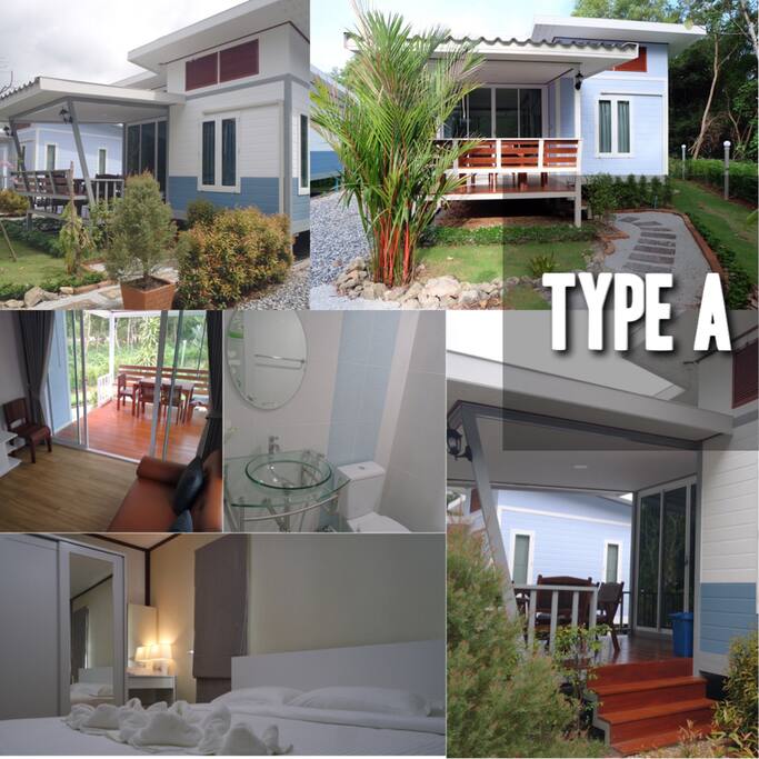 Type A 2,000 baht/night (2 - 4 guests ) 1 bedroom 1 living room+dinning room 1 bathroom