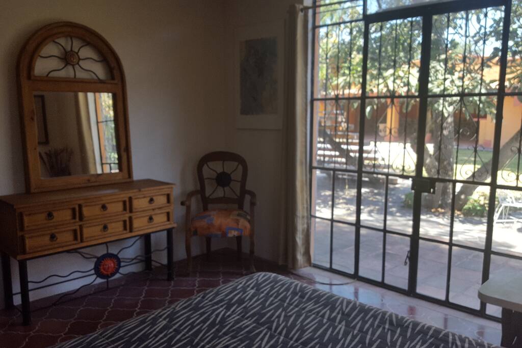 Private access and patio area