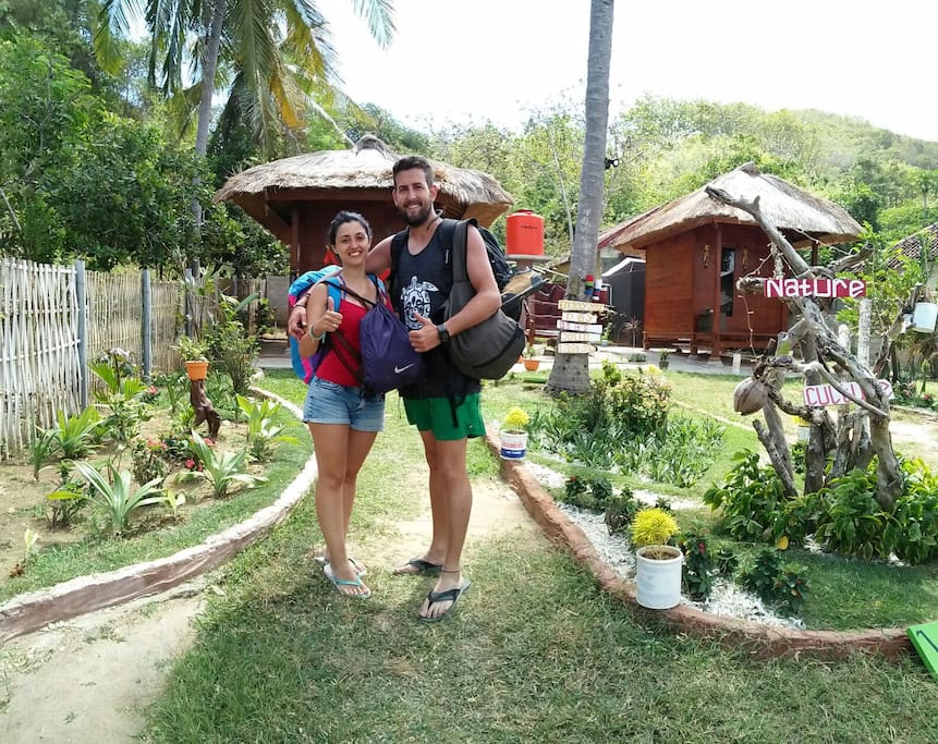 papaya lodge costumer from spain, esttela and alexhandro