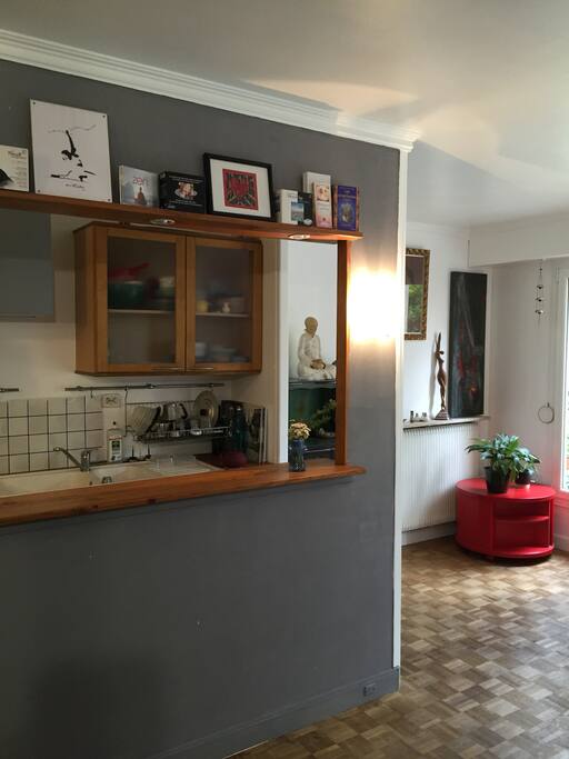 cuisine ouverte sur le salon