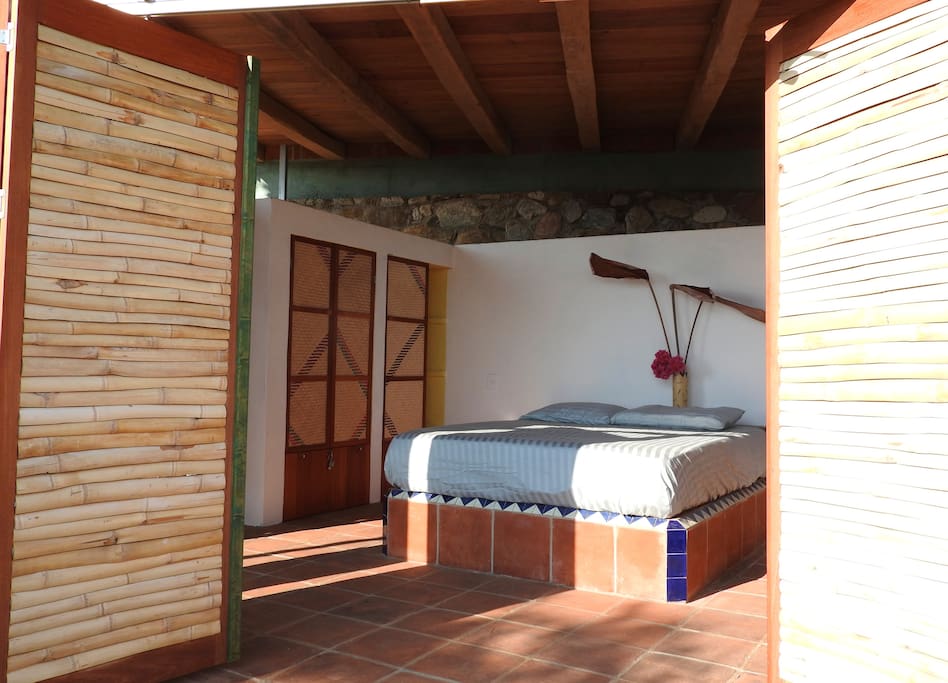 Bedroom with ocean view
