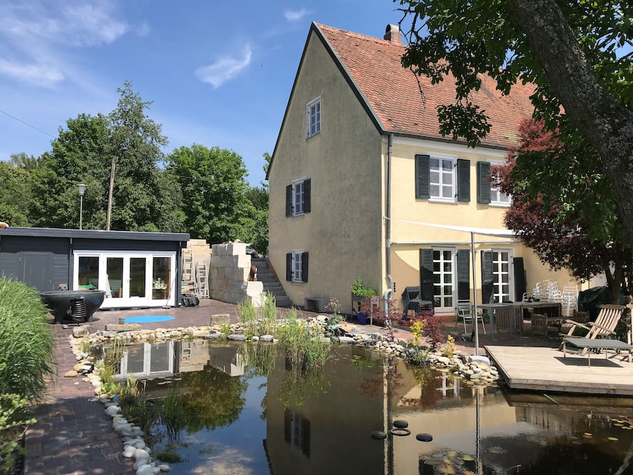House with pond