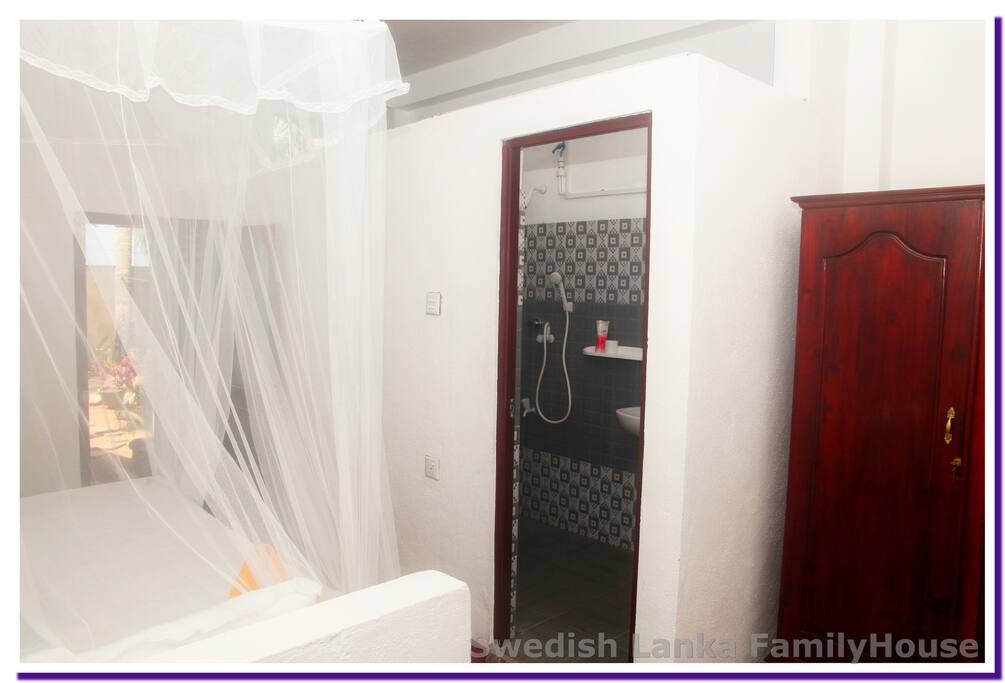 bathroom and beach side