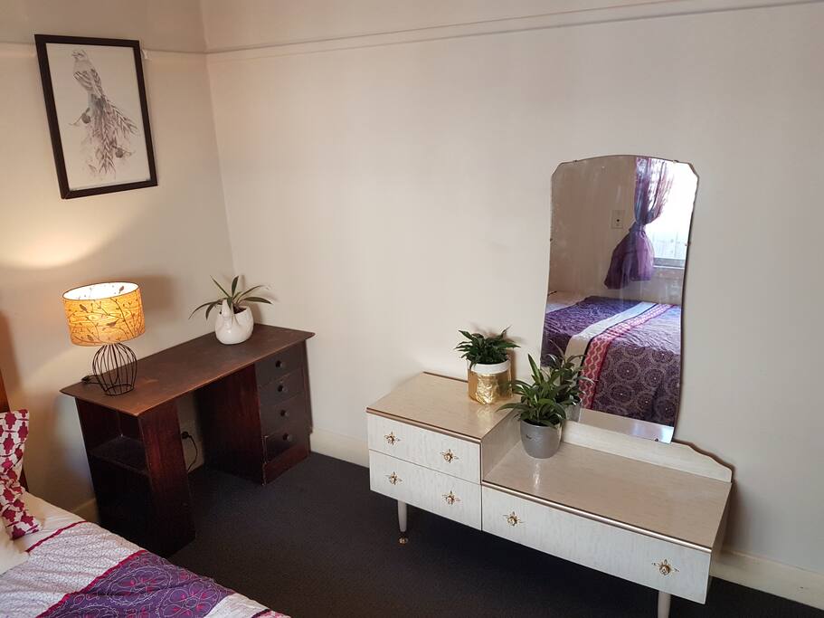 Desk and dresser