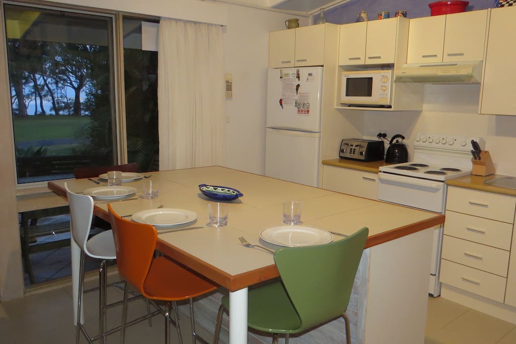 Fully equipped kitchen with a view