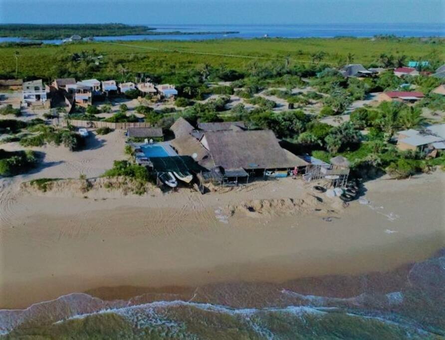 Aerial view of the lodge