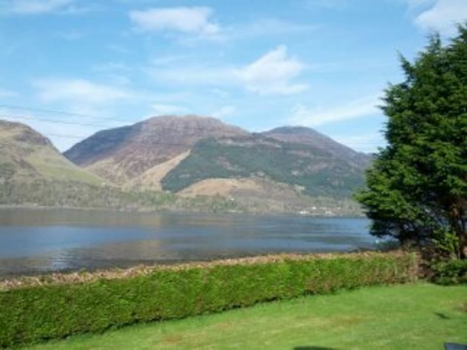 View of Loch Duich from the front entrance steps.